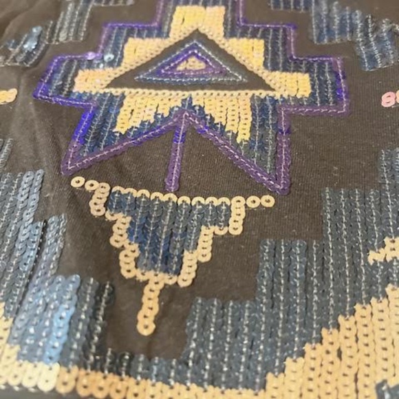 Express Sequin Aztec Mini Skirt - Size XS - Picture 4 of 6